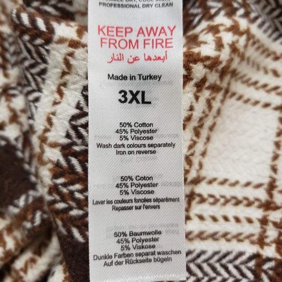 Boohoo Brown and Cream Checkered Shirt - Picture 6 of 6